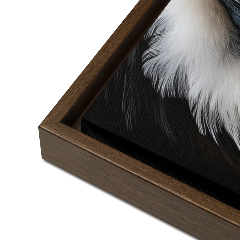 Majestic Hornbill Portrait | Canvas with Brown Frame | 24″×36″