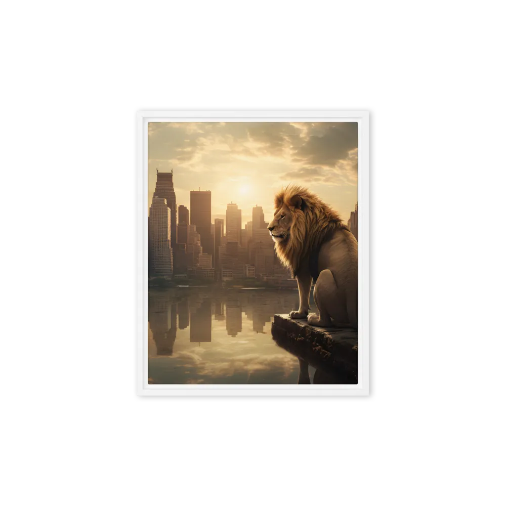 The Lion's Gaze Over the Urban Symphony