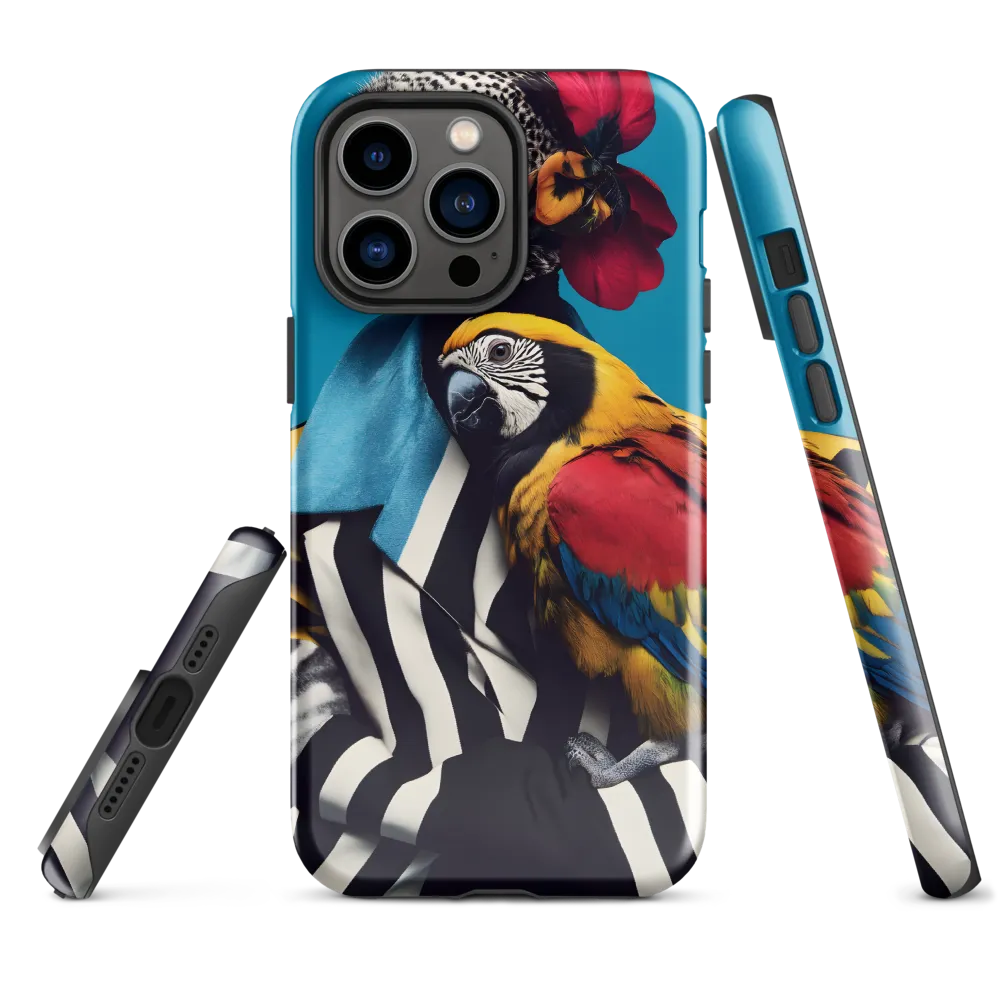 Vibrant Fusion of Flora and Fauna | Phone Case |  14 Pro Max | Tough Case | Glossy