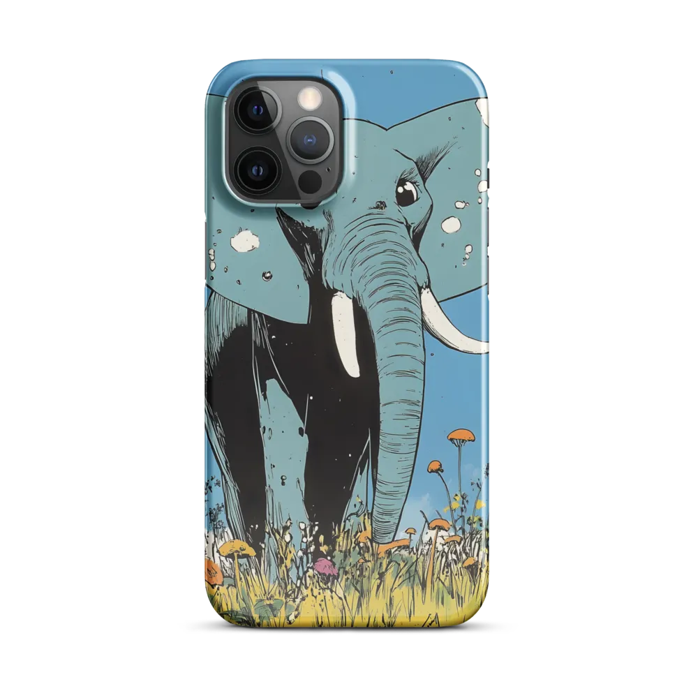 Whimsical Blue Elephant in Bloom
