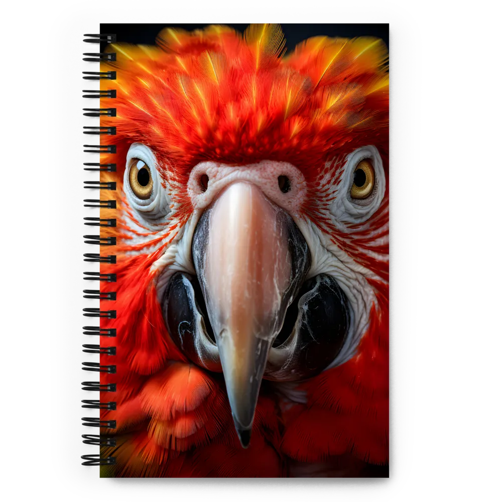 The Fiery Gaze of the Parrot | Spiral Notebook