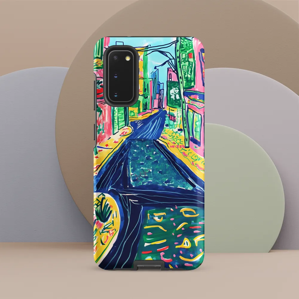 Dreamy Street in Vibrant Hues