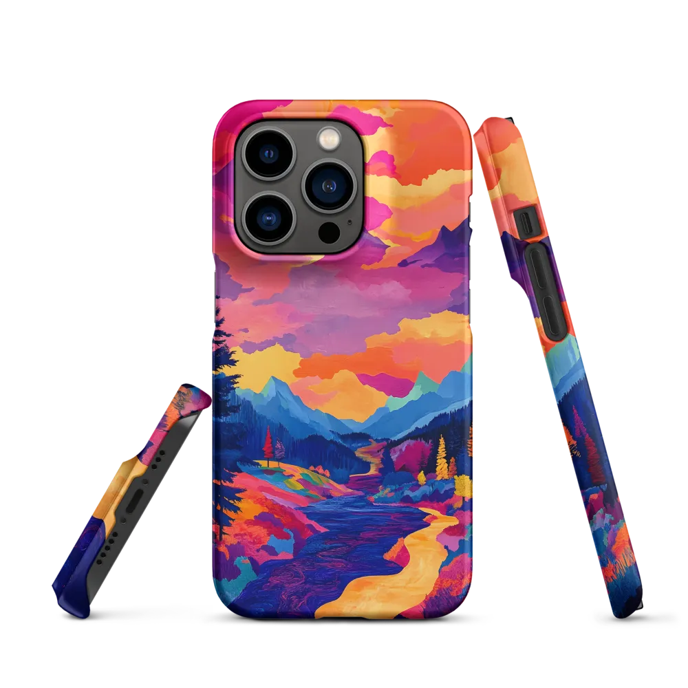 Radiant Serenity: A Surreal Landscape | Phone Case |  14 Pro | Snap Case | Matte