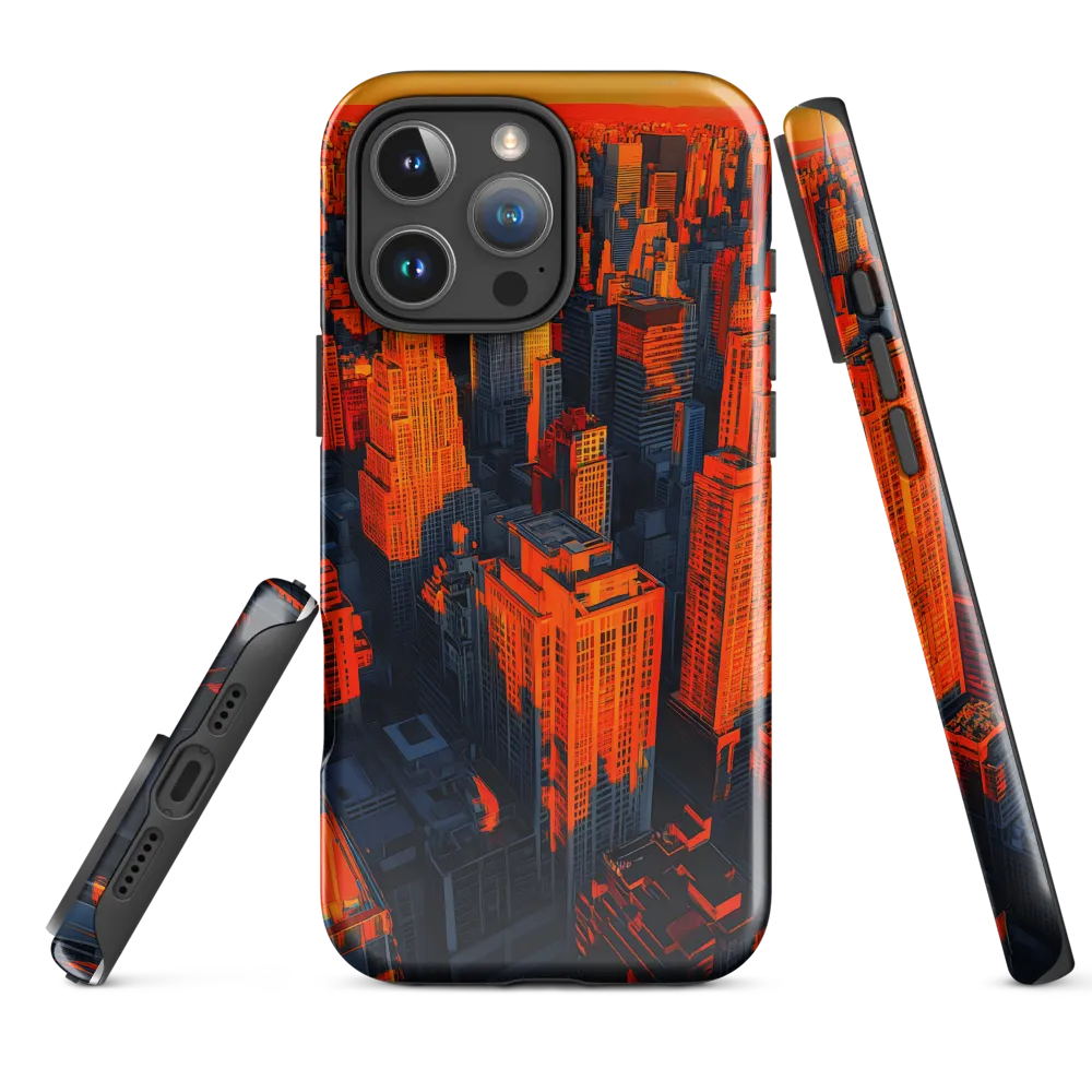 Urban Dawn: A Digital Ode to Skyscrapers | Phone Case |  16 Pro Max | Tough Case | Glossy