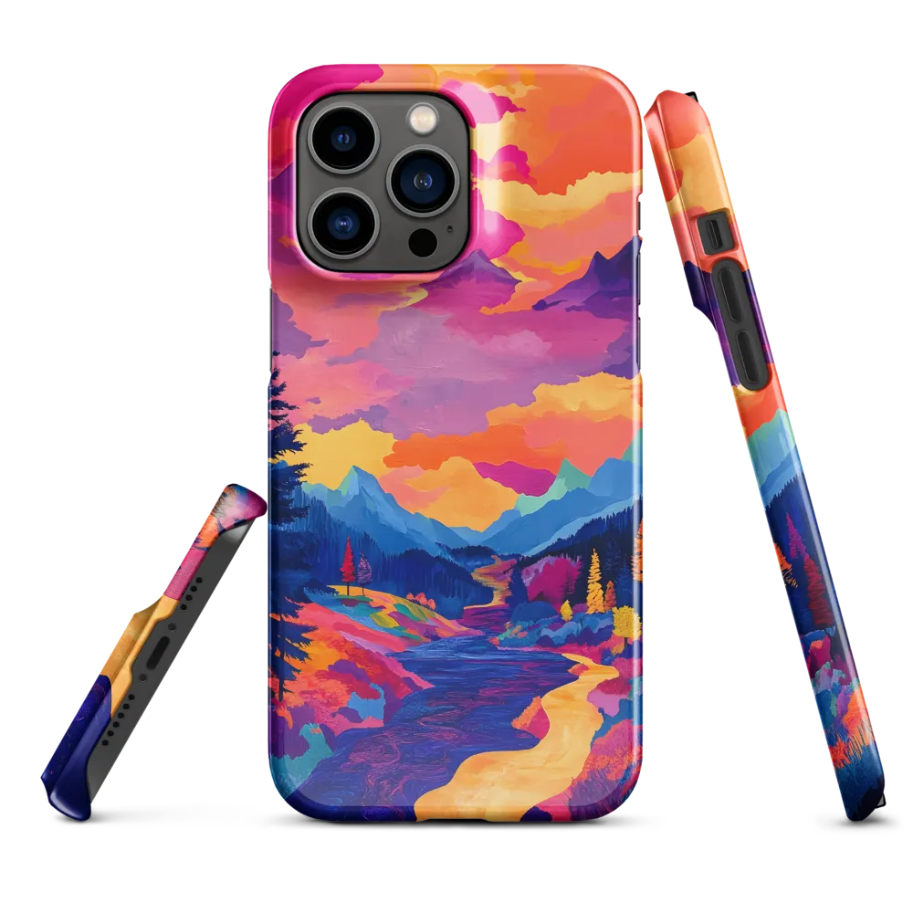 Radiant Serenity: A Surreal Landscape | Phone Case |  14 Pro Max | Snap Case | Glossy