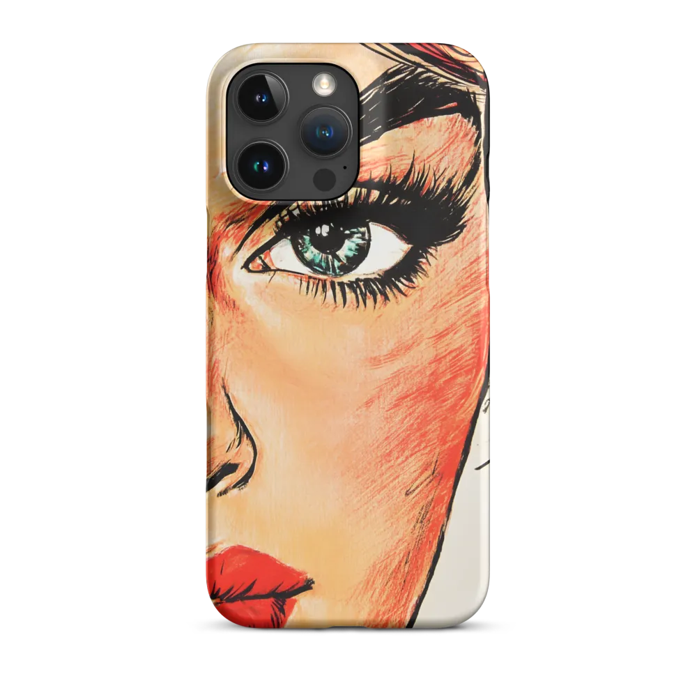 Turquoise Eye, Red Lip — Pop-Illustration Close-Up