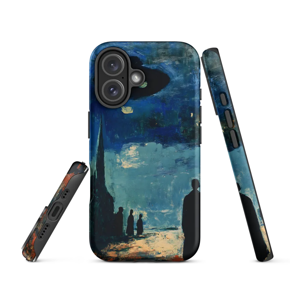 Enigmatic Encounter: A Surrealist UFO Landscape | Phone Case