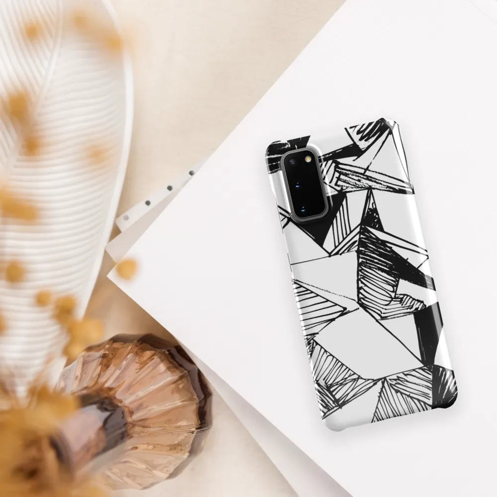 Dynamic Geometry in Ink | Phone Case |  S20 | Snap Case | Glossy