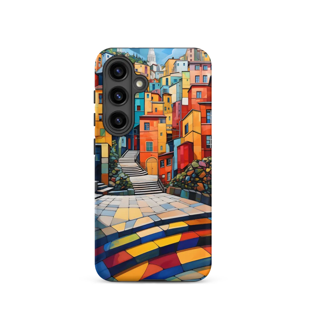 Vibrant Village: A Cubist Journey