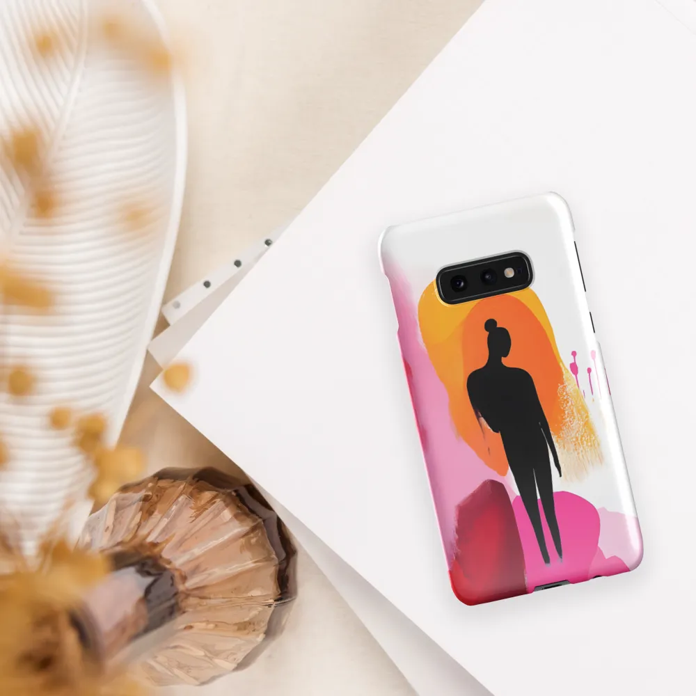 Silhouette in Colorful Abstraction