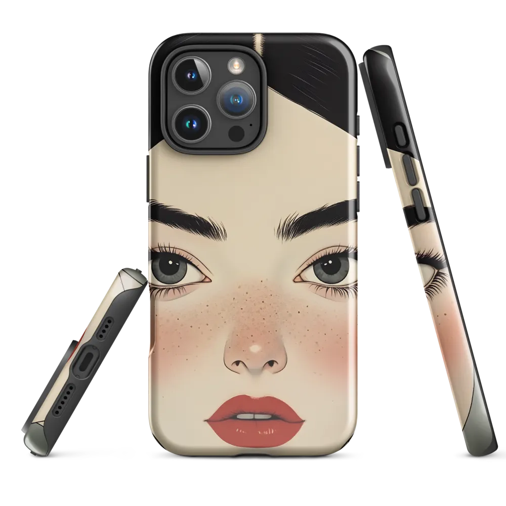 Serenity Captured: A Modern Portrait | Phone Case |  16 Pro Max | Tough Case | Glossy