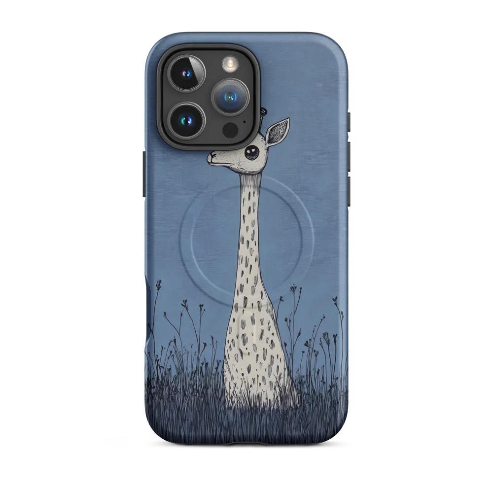 Whimsical Giraffe in Blue