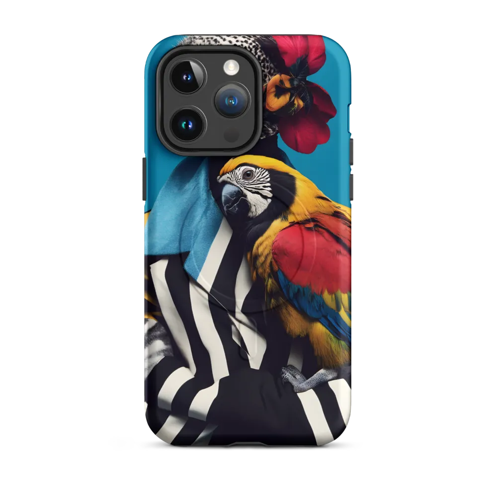 Vibrant Fusion of Flora and Fauna | Phone Case |  14 Pro Max | MagSafe® Tough Case | Matte