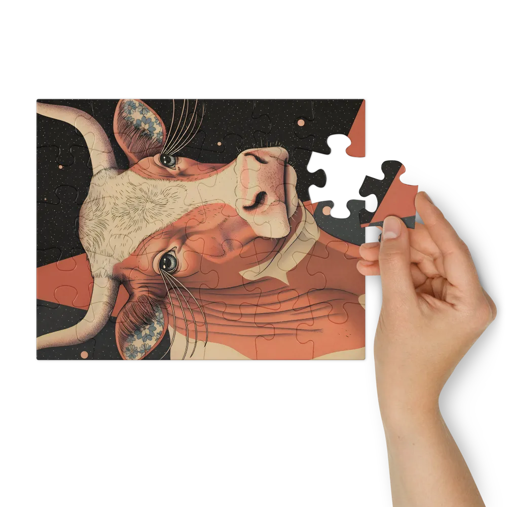 Celestial Cow 
 Jigsaw Puzzle in Tin Box