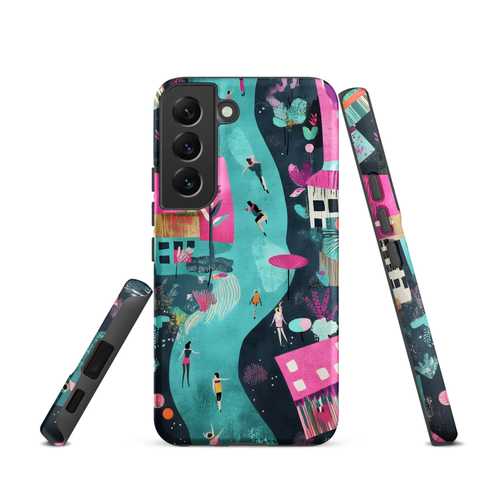 Whimsical Journey Through a Vibrant Landscape | Phone Case |  S22 | Tough Case | Matte