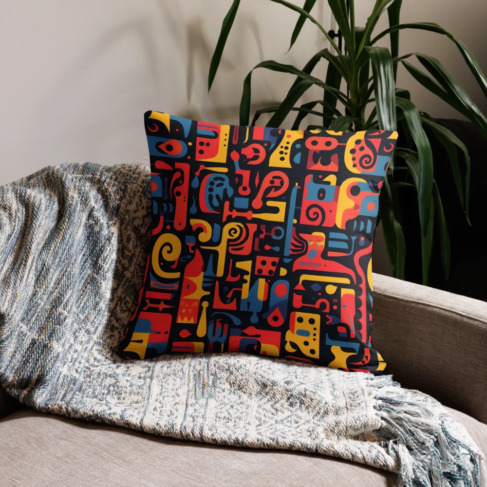 Mosaic of Playful Patterns | Pillow | 22″×22″