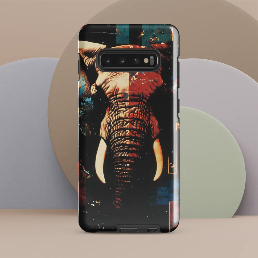 Majestic Mosaic: The Elephant | Phone Case |  S10 Plus | Tough Case | Glossy