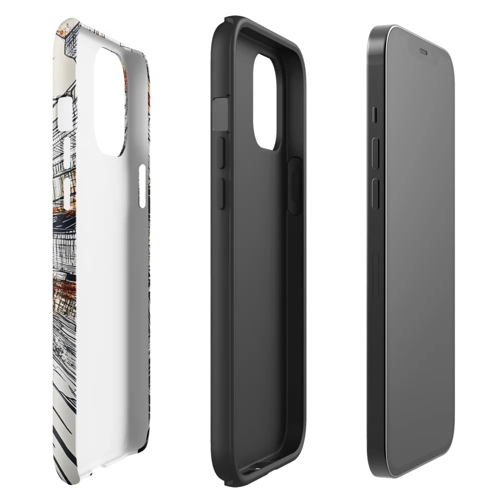 Urban Symphony: Aerial View of Life | Phone Case |  12 Pro Max | Tough Case | Glossy