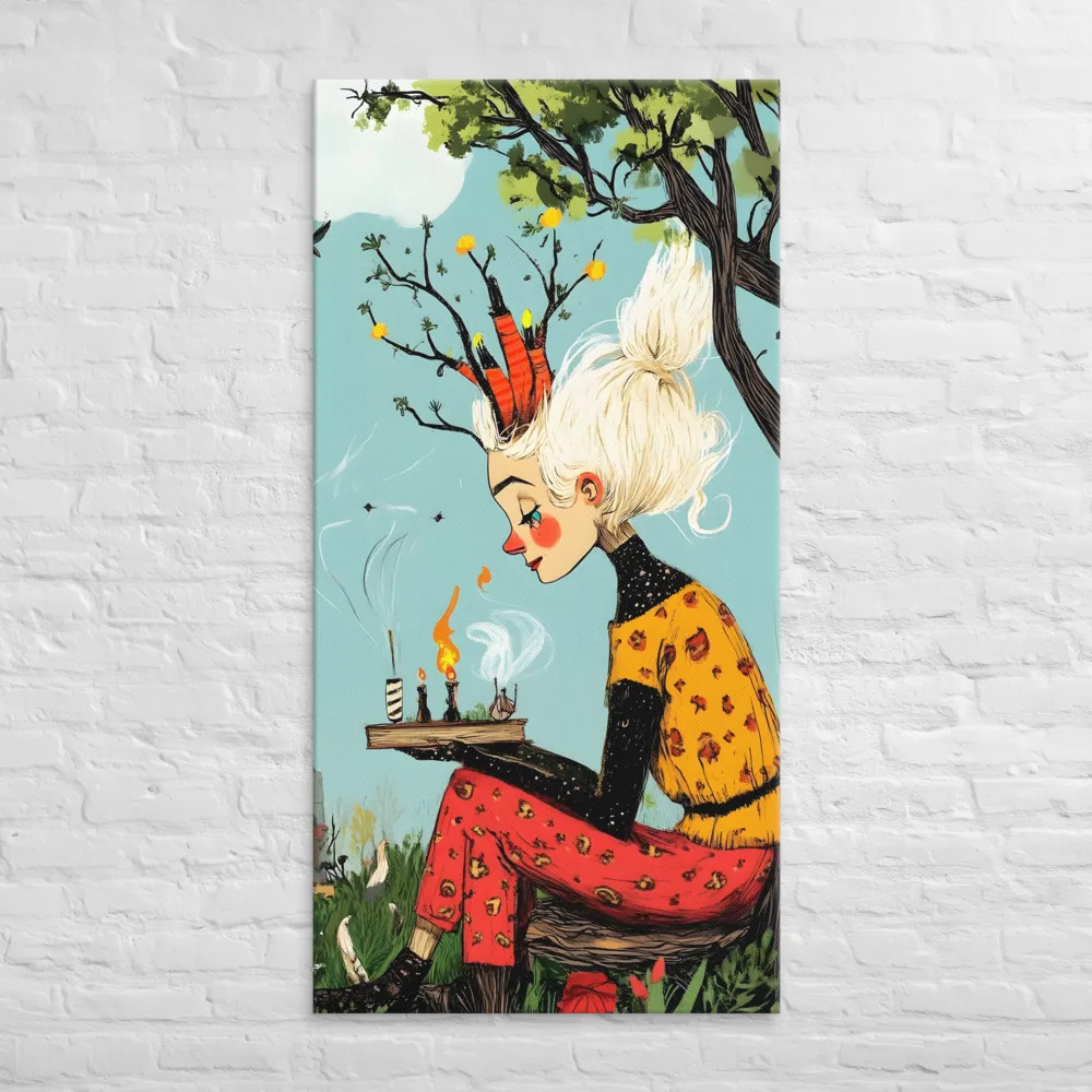 Whimsical Nature Girl | Canvas | 30″×60″