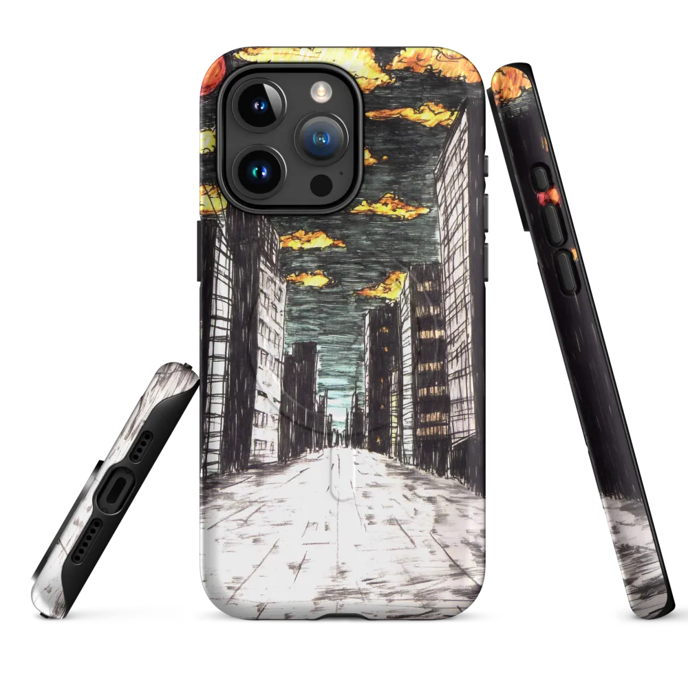 Eclipsed Cityscape | Phone Case |  15 Pro Max | MagSafe® Tough Case | Matte