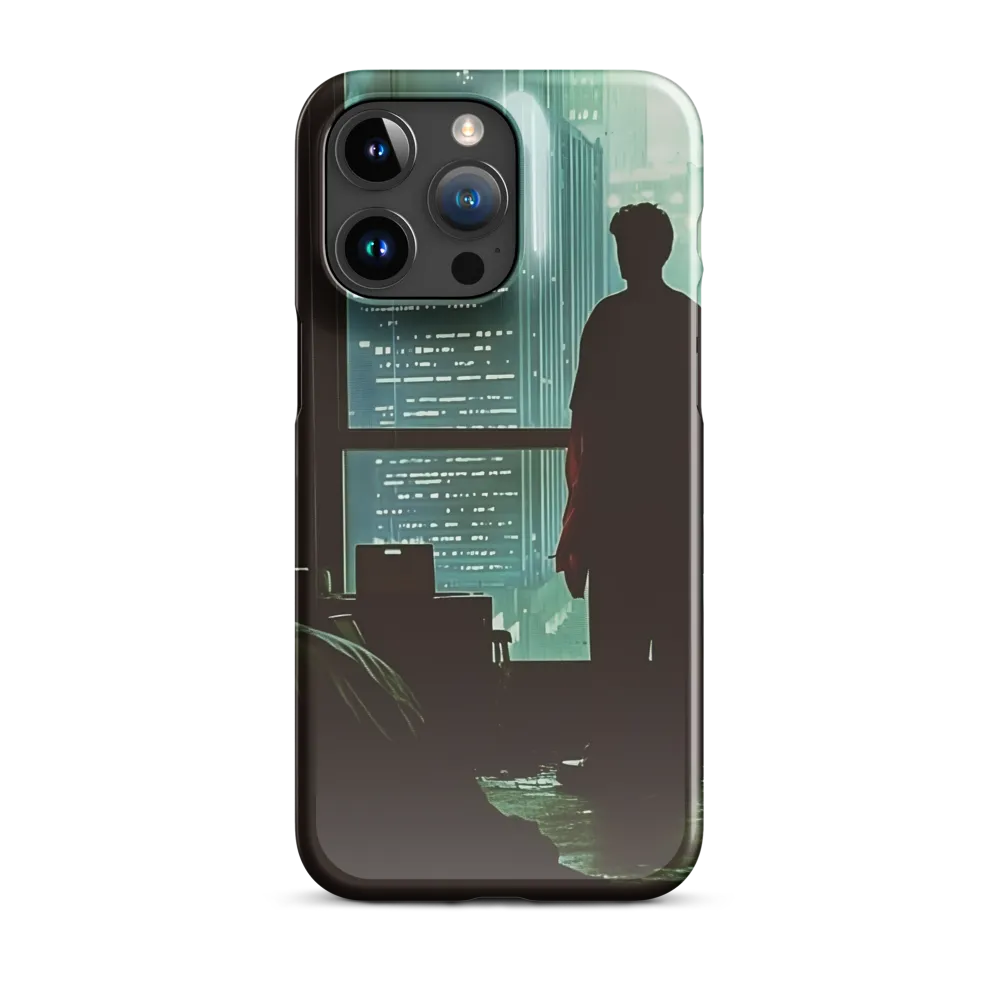 Silent Contemplation in a Futuristic Dystopia | Phone Case |  15 Pro Max | Snap Case | Glossy
