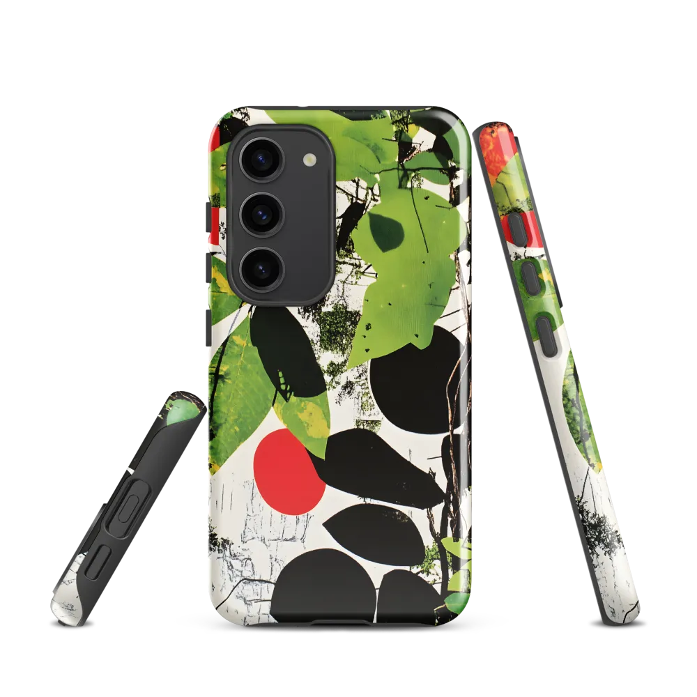 Nature's Geometry: A Contemporary Collage | Phone Case |  S23 | Tough Case | Glossy