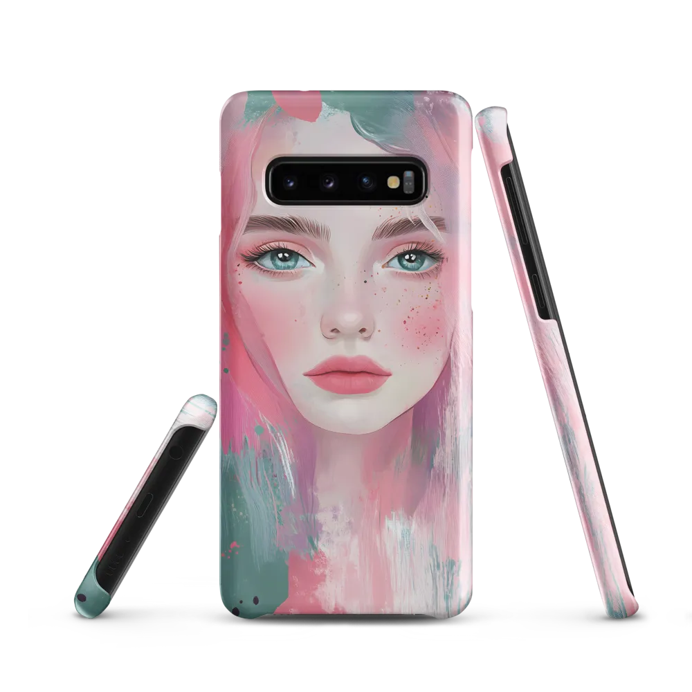 Dreamy Serenity: A Contemporary Portrait | Phone Case |  S10 | Snap Case | Matte