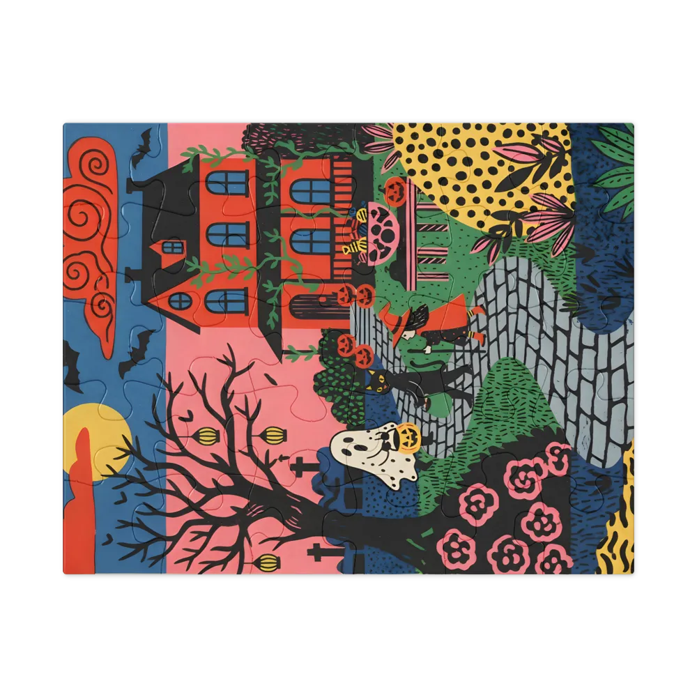 Trick-or-Treat Procession 
 Jigsaw Puzzle in Tin Box