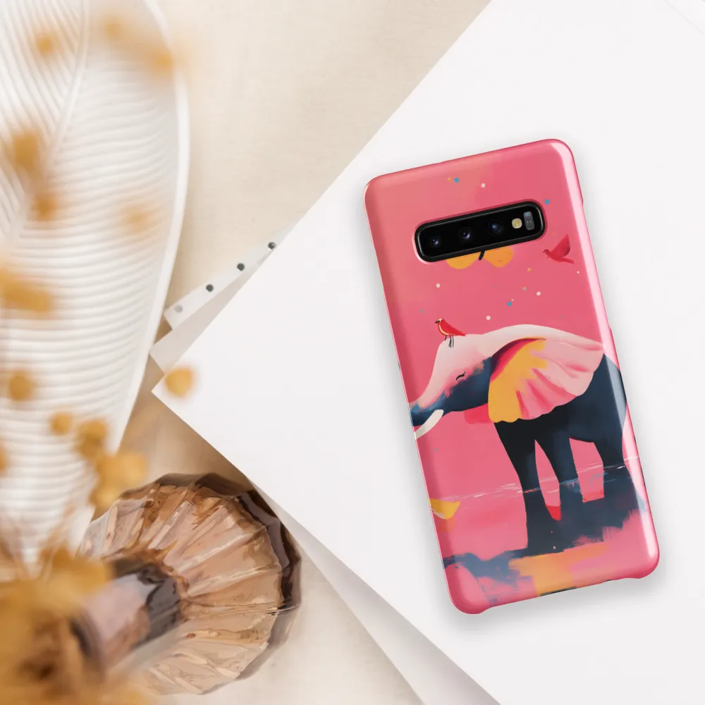 Whimsical Serenity: The Playful Elephant | Phone Case |  S10 Plus | Snap Case | Glossy