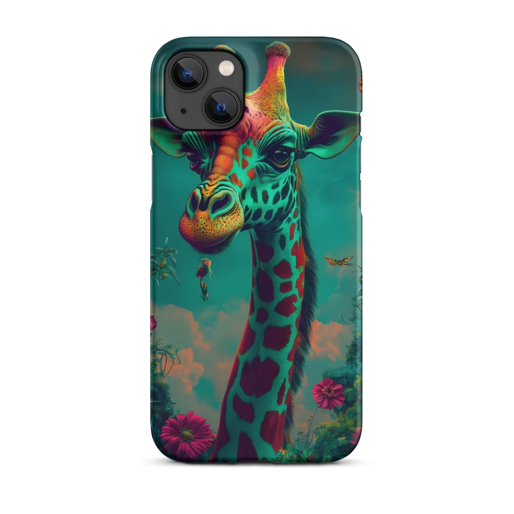 Whimsical Giraffe Among Blossoms