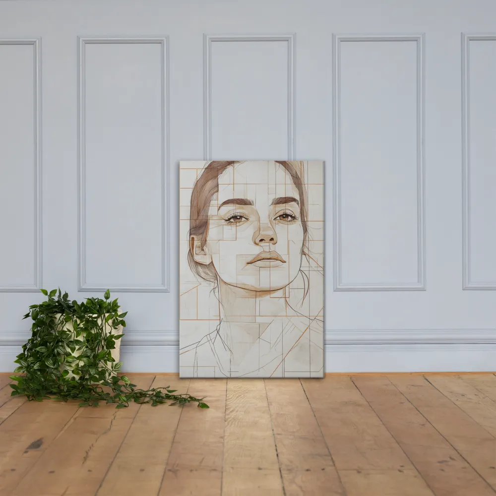 Geometric Serenity: A Minimalist Portrait