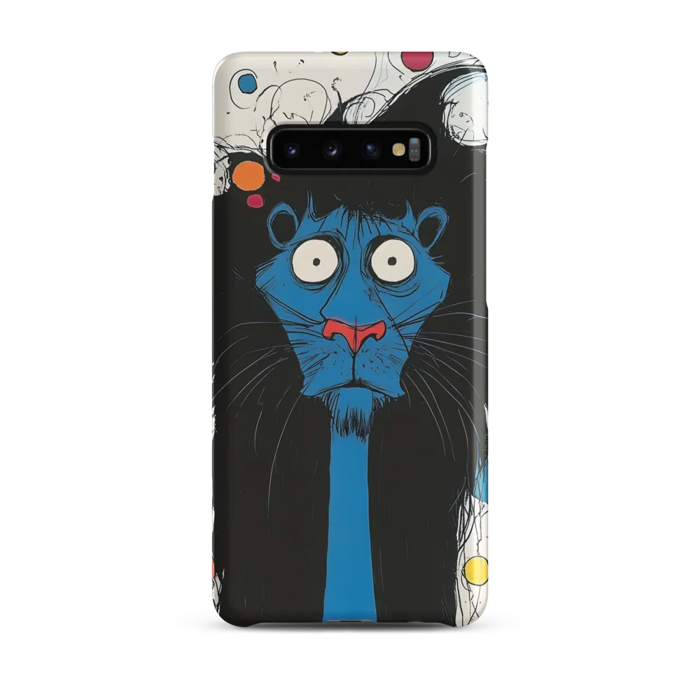 Whimsical Blue Lion
