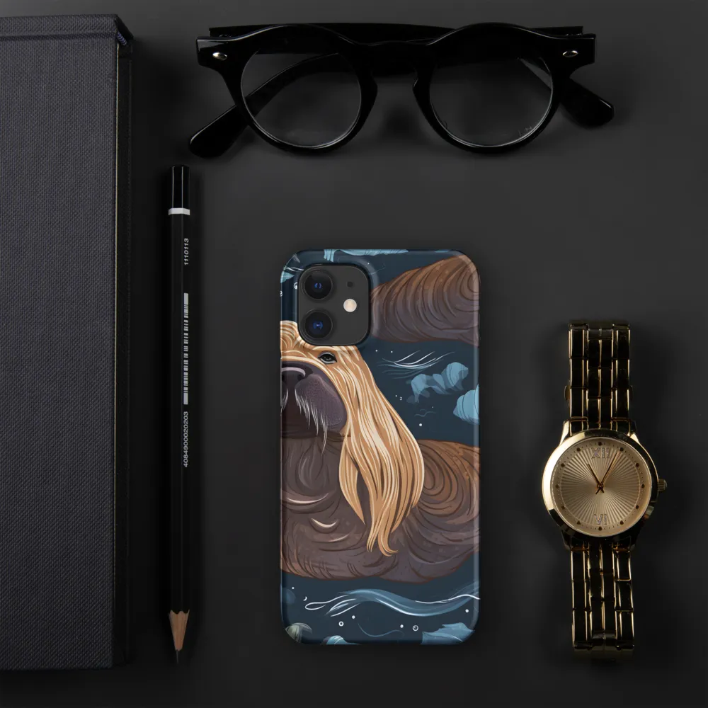 Whimsical Walruses in Deep Blue