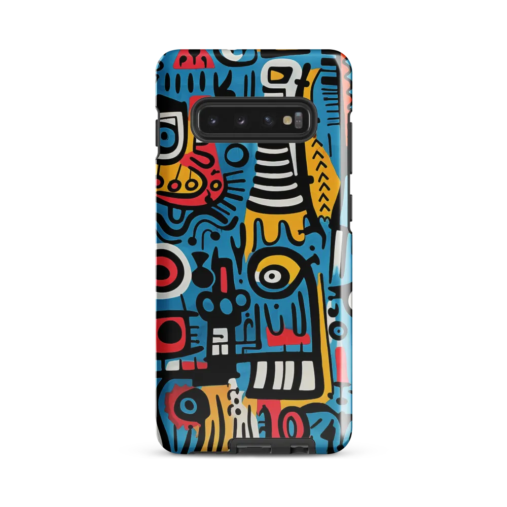 Intricate Playfulness in Geometric Abstract | Phone Case |  S10 Plus | Tough Case | Glossy