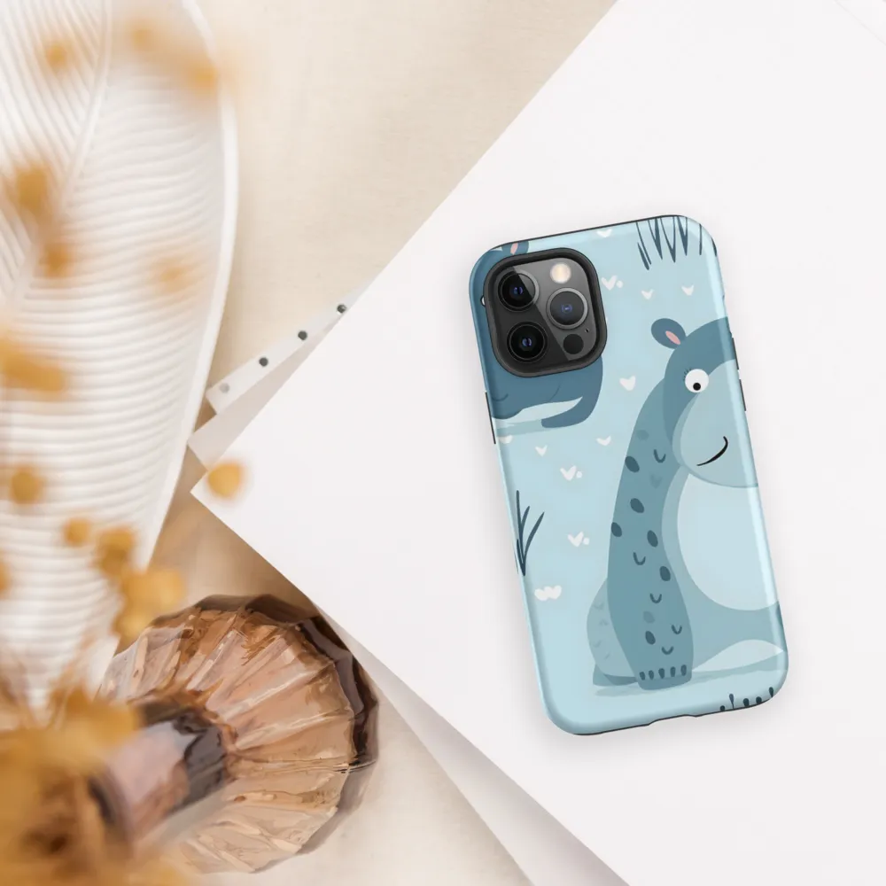 Whimsical Hippo Delight | Phone Case |  12 Pro Max | Tough Case | Matte