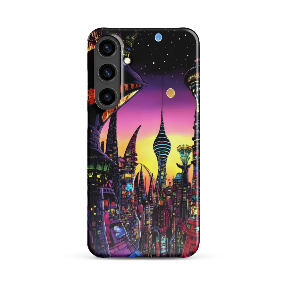 Futuristic Cityscape at Dusk | Phone Case |  S24 Plus | Snap Case | Glossy
