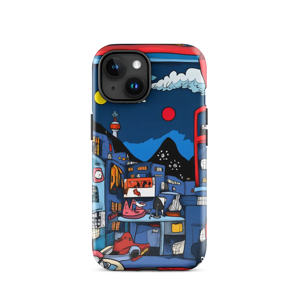 Whimsical Cityscape at Night