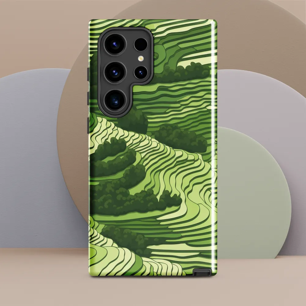 Waves of Green: An Abstract Landscape