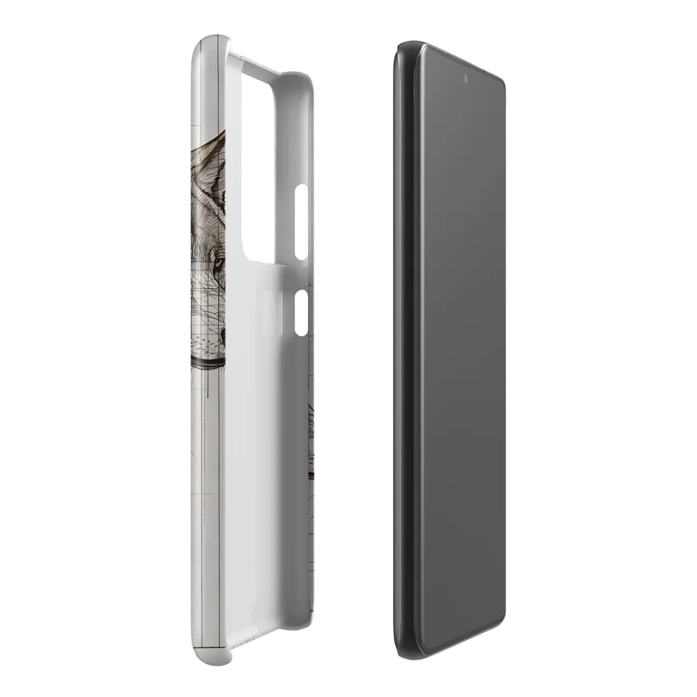 Geometric Harmony: The Essence of Wolves | Phone Case |  S21 Ultra | Snap Case | Glossy