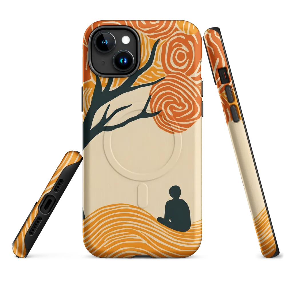 Silent Reflections under Swirling Leaves | Phone Case |  15 Plus | MagSafe® Tough Case | Matte
