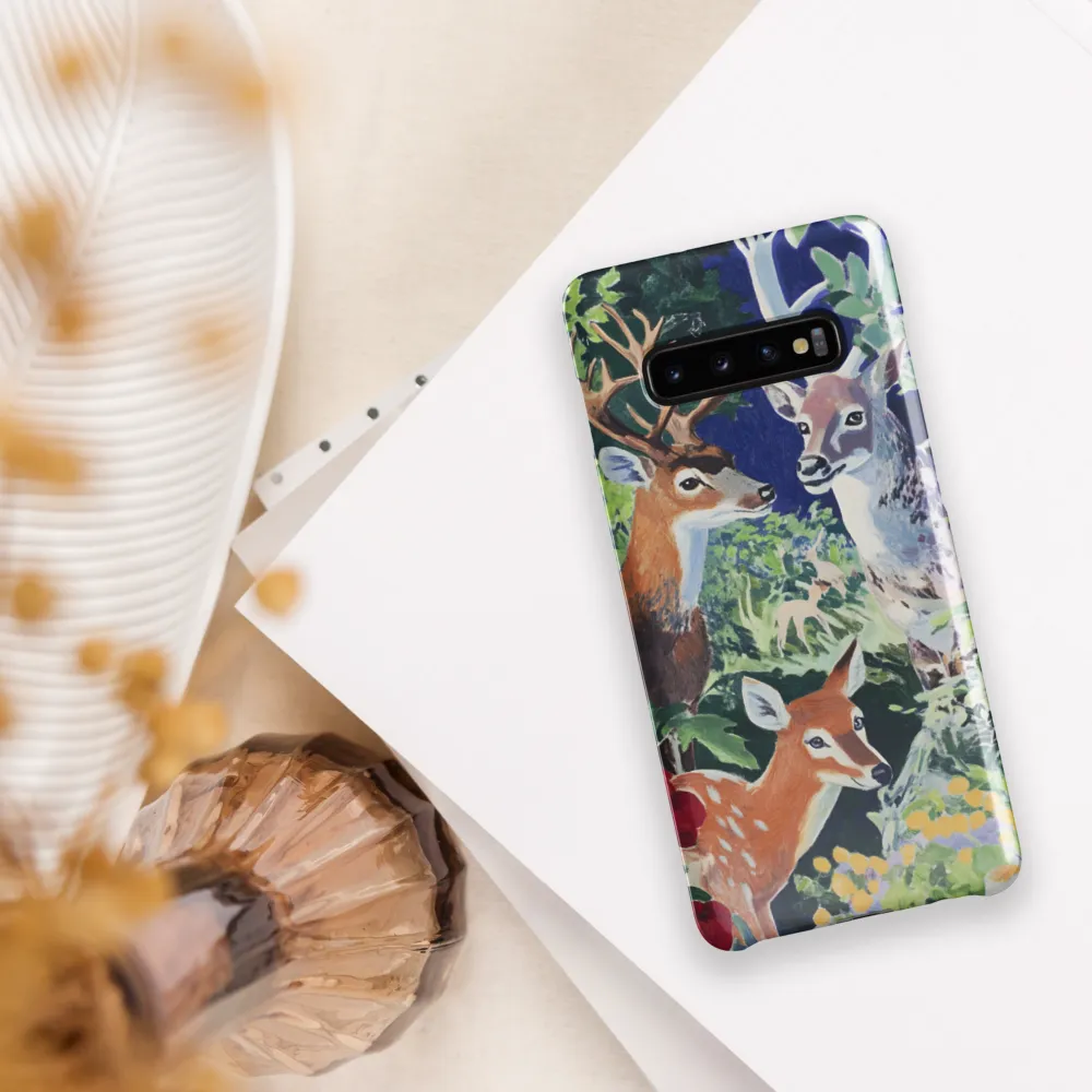 Whispers of the Forest: A Deer Gathering | Phone Case |  S10 Plus | Snap Case | Glossy