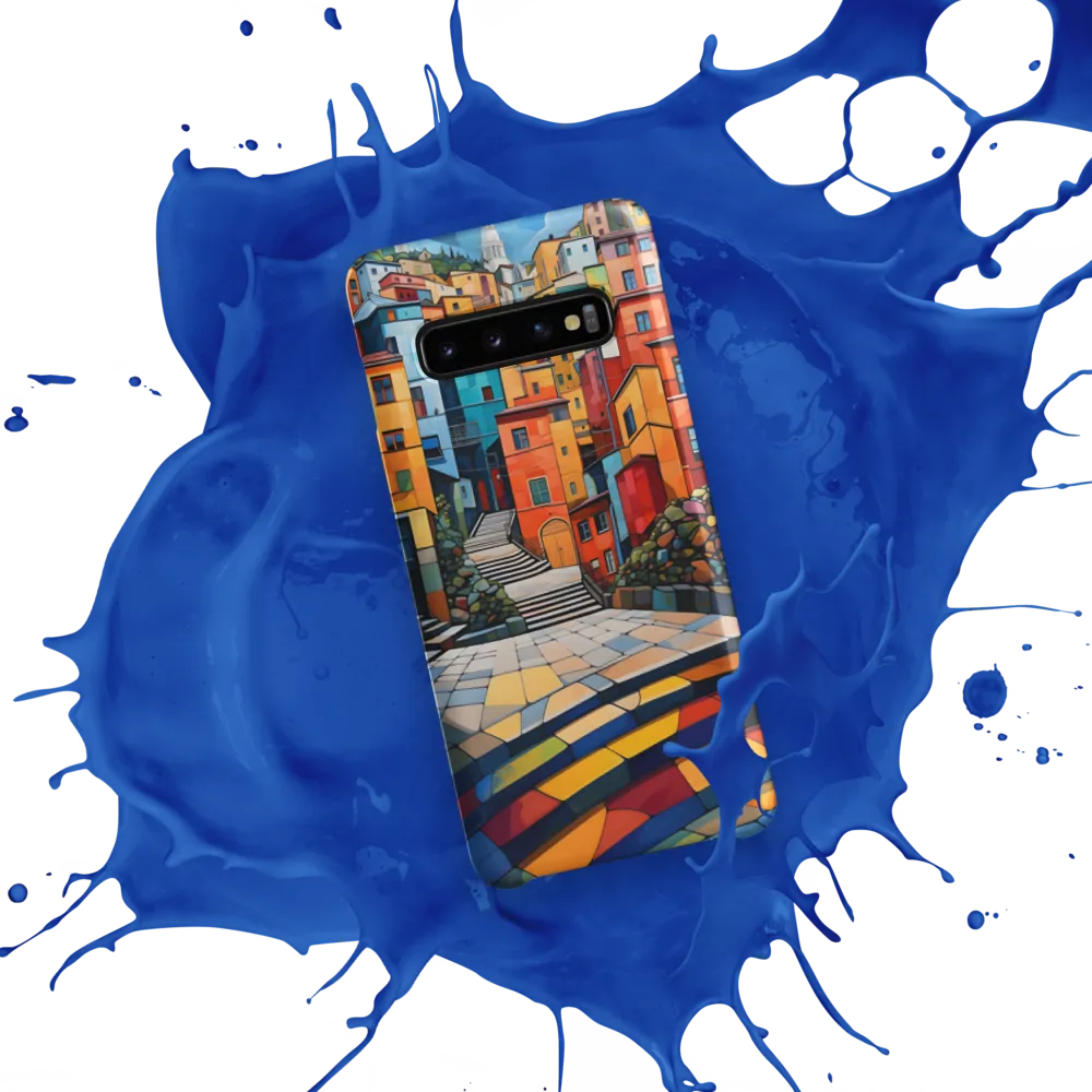 Vibrant Village: A Cubist Journey