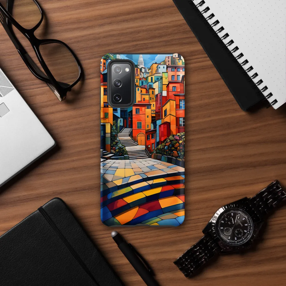 Vibrant Village: A Cubist Journey