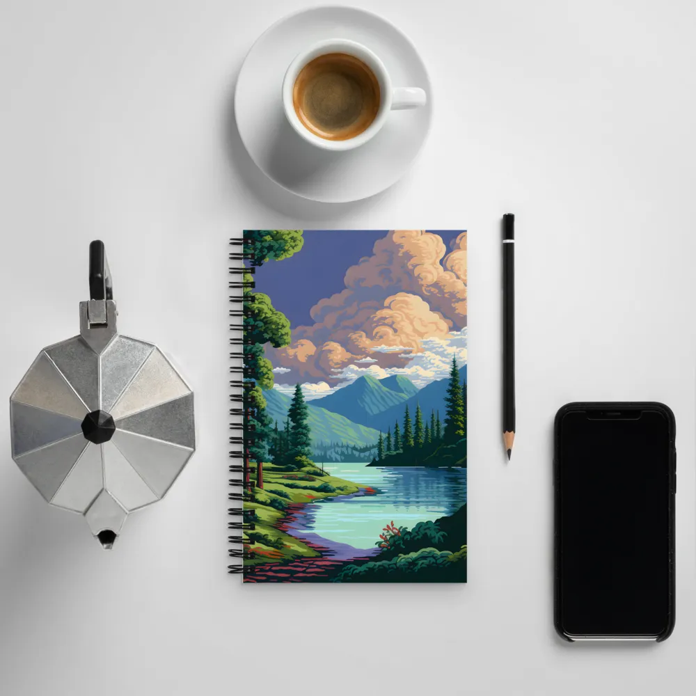 Serenity in Nature: A Lush Landscape | Spiral Notebook