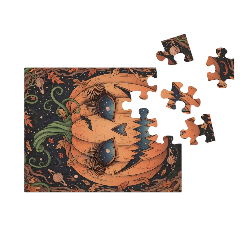 Cosmic Jack-o'-Lantern 
 Jigsaw Puzzle in Tin Box