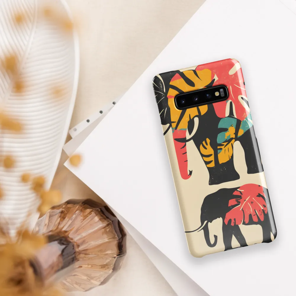 Tropical Elegance: The Elephant's Dance | Phone Case |  S10 Plus | Snap Case | Glossy