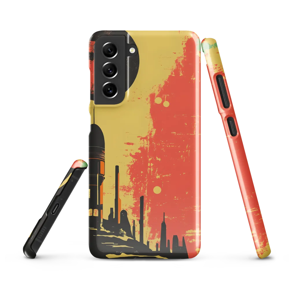 Journey to the Stars: A Retro-Futuristic Landscape | Phone Case |  S21 FE | Snap Case | Glossy