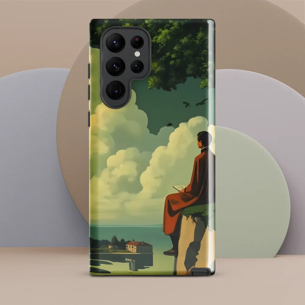 Meditation at the Edge of Serenity | Phone Case |  S22 Ultra | Tough Case | Glossy