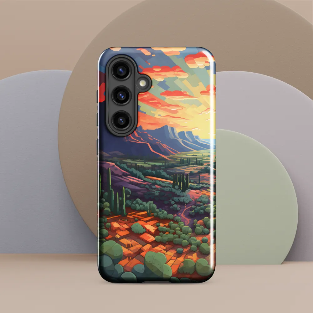 Desert Serenity at Dusk | Phone Case |  S24 | Tough Case | Glossy