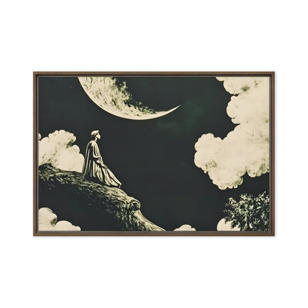 Whispers of the Moon | Canvas with Brown Frame | 20″×30″